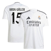 Men's Real Madrid ARDA GÜLER #15 Home Soccer Jersey 2024/25